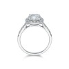 Platinum Brilliant Cut 1.30ct Diamond Solitaire Halo Ring