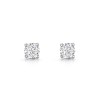 9ct White Gold 4mm Round Brilliant Cubic Zirconia Earrings
