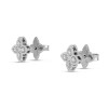 Princess Flower 0.09ct Diamond Stud Earrings ADR777EA0641_WG