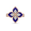 Princess Flower 0.19ct Lapis Lazuli and Diamond Ring