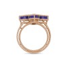 Princess Flower 0.19ct Lapis Lazuli and Diamond Ring