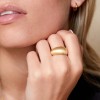 Yellow Gold Plated Brushed Domed Ring