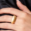 Yellow Gold Plated Brushed Domed Ring