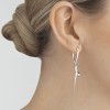 Georg Jensen MERCY silver drop twist earrings