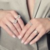 Platinum Brilliant Cut 3.85ct Diamond Three Stone Ring