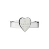 Gucci Trademark Sterling Silver Heart Ring YBC223867002