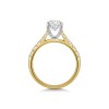 18ct Yellow Gold Round Brilliant 1.00ct Solitaire Ring with Claw Set Diamond Shoulders