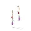 Marco Bicego Paradise Charms Multi 18ct Yellow Gold Gemstone Drop Earrings OB1742-AB MIX01A Y 02