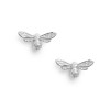 Olivia Burton Lucky Bee Silver Stud Earrings Front