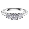 Platinum Brilliant Cut 1.00ct Diamond Three Stone Ring