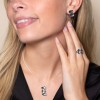 Silver Concave Pebble Stud Earrings