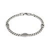Gucci Interlocking Aria Silver Bracelet 17 Inches YBA678660002 - Size M