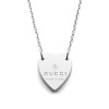 Gucci Trademark Sterling Silver Heart Necklace YBB223512002