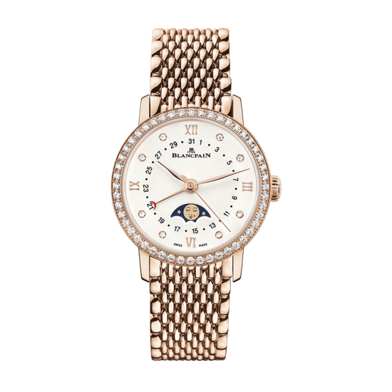Blancpain Villeret Quantieme Phases de Lune Ladies Watch 6106-2987-MMB