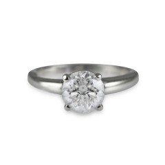 Certificated 18ct White Gold 1.73ct Round Brilliant Diamond Solitaire Ring