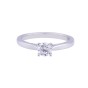 18ct White Gold Round Brilliant Diamond Solitaire with Diamond Side, Approx. 0.55ct Total Weight