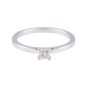 18ct White Gold 0.20ct Princess Cut Diamond Solitaire Ring