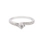 18ct White Gold Round Brilliant Diamond Solitaire with Diamond Shoulders, Total Weight 0.33ct