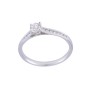 18ct White Gold Round Brilliant Diamond Solitaire with Channel Set Diamond Shoulders, Approx. 0.50ct Total Weight