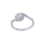 18ct White Gold Round Brilliant Diamond Solitaire with a Diamond Halo, Approx. 0.50ct Total Weight