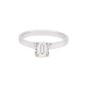 Exclusive 18ct White Gold 0.75ct Emerald Cut Diamond Solitaire Ring