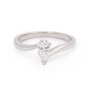 18ct White Gold 0.40ct Pear Shape Diamond Solitaire Ring
