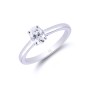 Platinum Oval Cut 0.50ct Diamond Solitaire Ring