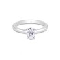 Platinum Oval Cut 0.50ct Diamond Solitaire Ring