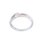 9ct Two Colour Gold Round Brilliant Diamond Twist Solitaire with Diamond Shoulders, Approx. 0.10ct Total Weight