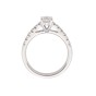 Platinum Round Brilliant Diamond Solitaire with Diamond Shoulders, Approx. 0.70ct Total Weight.