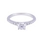 Platinum Round Brilliant Diamond Solitaire with Diamond Shoulders, Approx. 1.10ct Total Weight