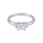 18ct White Gold Princess Cut 0.85ct Diamond Solitaire Ring