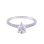 18ct White Gold Pear Shape Diamond Solitaire with Diamond Shoulders, Approx. 1.00ct Total Weight