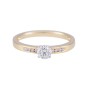 18ct Yellow Gold Round Brilliant Diamond Solitaire with Diamond Shoulders, Approx. 0.45ct Total Weight