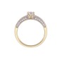 18ct Yellow Gold Round Brilliant Diamond Solitaire with Diamond Shoulders, Approx. 0.60ct Total Weight