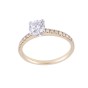 18ct Yellow Gold Round Brilliant Diamond Solitaire with Diamond Shoulders, Approx. 0.90ct Total Weight