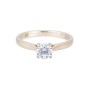 Certificated 18ct yellow gold approx 0.60ct round brilliant diamond solitaire ring