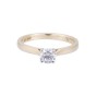 Certificated 18ct yellow gold approx 0.50ct round brilliant diamond solitaire ring