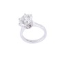 Platinum certificated 5.05ct round brilliant diamond 6 claw solitaire ring. Colour G Clarity SI2