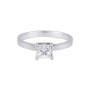 Certificated Platinum 0.72ct Princess Cut Diamond Solitaire Ring