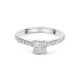 Platinum Princess Cut 0.75ct Diamond Solitaire Ring with Claw Set Shoulders