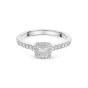 Platinum Princess Cut 0.33ct Diamond Solitaire Ring with Claw Set Shoulders