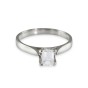 Certificated Platinum 0.50ct Emerald Cut Diamond Solitaire Ring