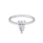 Certificated Platinum 1.02ct Pear Shape Diamond Engagement Ring