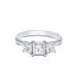 Platinum Princess Cut 1.95ct Diamond Three Stone Ring