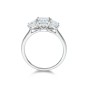 Platinum Princess Cut 1.95ct Diamond Three Stone Ring