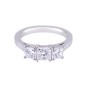 Platinum Princess Cut 1.75ct Diamond Three Stone Ring