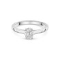 Platinum 0.60ct Oval Cut Diamond Solitaire Ring