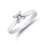 Certificated 18ct White Gold 0.50ct Princess Cut Diamond Solitaire Ring