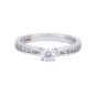 Certificated 18ct white gold approx 0.30ct round brilliant diamond solitaire ring